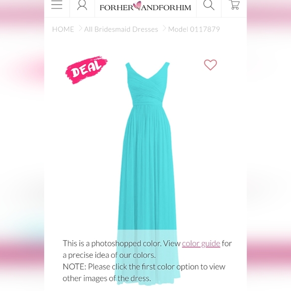 Blue Bridesmaids Dress. Around size 6. - Picture 3 of 4